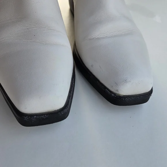 Vagabond Simone White Leather Boots Size 38 Size 8 - Picture 8 of 15